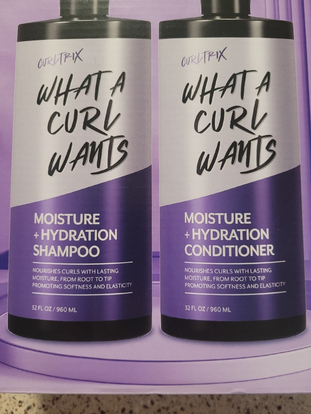 Curltrix What A Curl Wants Moisture + Hydration Shampoo & Conditioner 32 oz Each - Picture 2 of 6